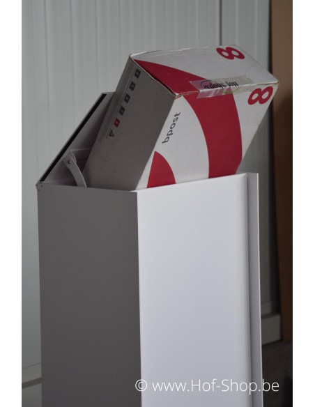 Dropbox Small RAL 9016 - pakketbus aluminium