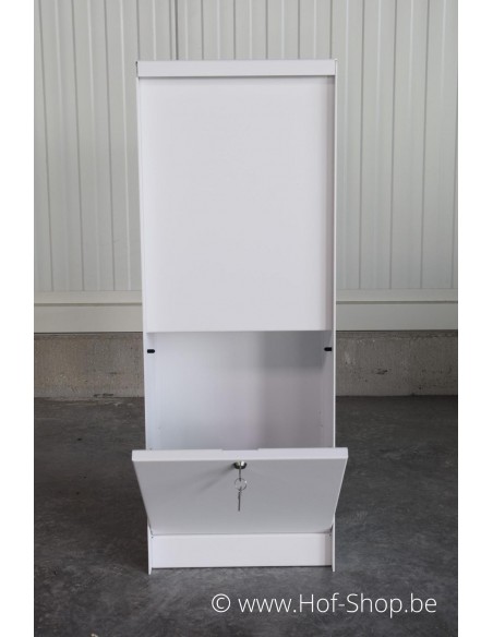 Dropbox Small RAL 9016 - pakketbus aluminium