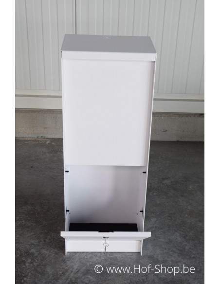 Dropbox Small RAL 9016 - pakketbus aluminium