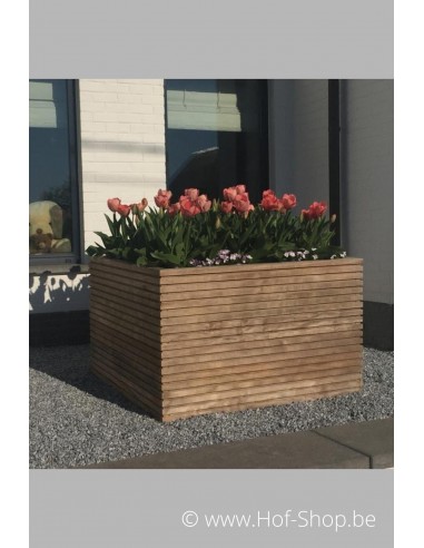 Malaga Rhombus 120 x 120 x 77 cm - Plantenbak in hardhout
