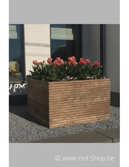 Malaga Rhombus 120 x 120 x 77 cm - Plantenbak in hardhout