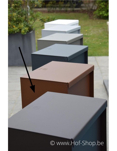 Dropbox Small RAL 8019 Back Door - ONZO boîte à colis aluminium