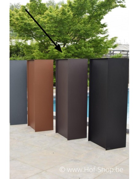 Dropbox Small RAL 8019 - pakketbus aluminium