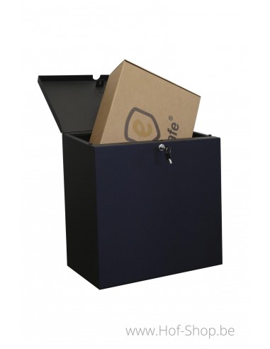 Pushbox RAL 9005 - pakketbus aluminium