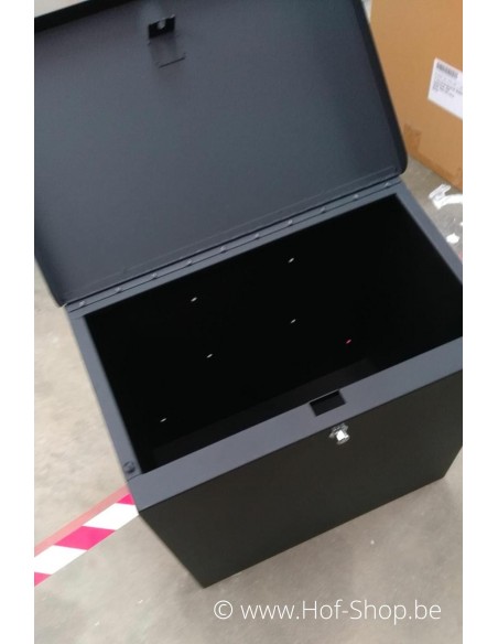 Pushbox RAL 9005 - pakketbus aluminium