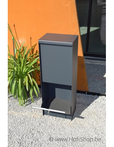 Dropbox Small RAL 7021 - pakketbus aluminium