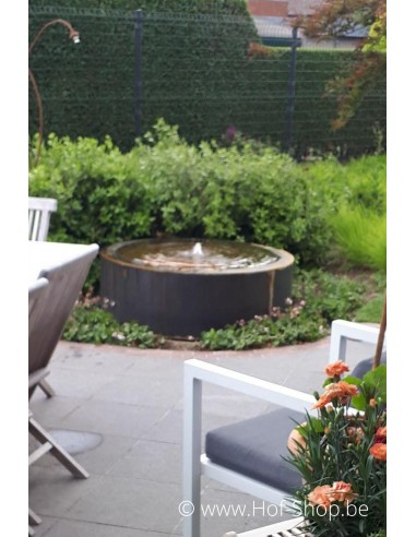 Table d'eau rond 120 x 40 - Adezz Table d'eau en acier corten
