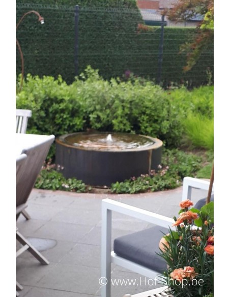 Table d'eau rond 120 x 40 - Adezz Table d'eau en acier corten