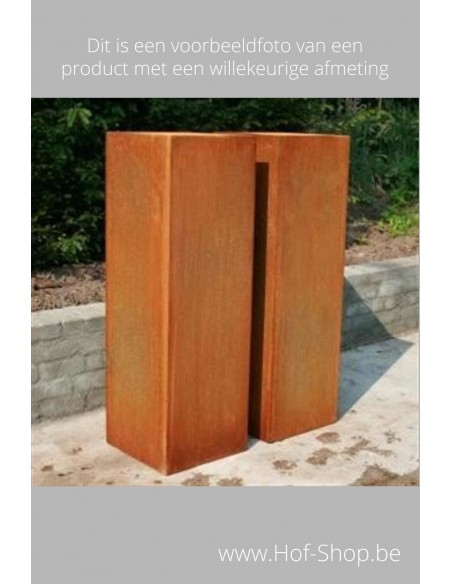 Socle 40 x 40 x 40 - socle en acier corten