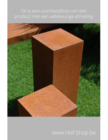 Socle 30 x 30 x 100 - socle en acier corten