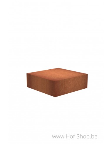 Socle 120 x 120 x 40 - socle en acier corten