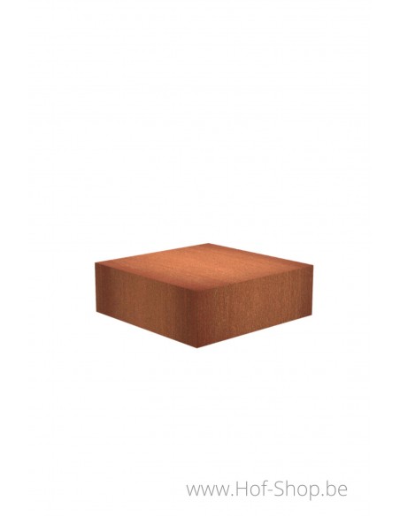 Socle 120 x 120 x 40 - socle en acier corten