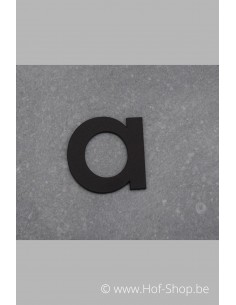 Letter A - zwart inox 5 cm hoog