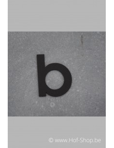 Letter B - zwart inox 5 cm hoog