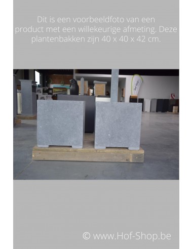 Square Modern 50 x 50 x 52 cm - VASP Jardinière en pierre bleue