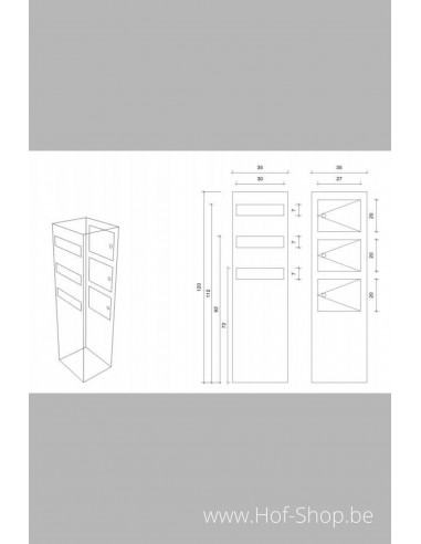 Totem Nivo 35120 - brievenbus inox