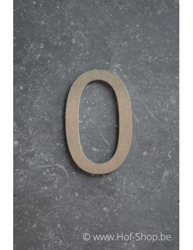 Nummer 0 - inox 10 cm hoog (Ari)