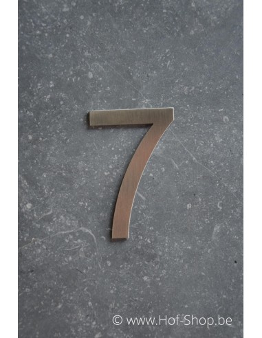 Nummer 7 - inox 10 cm hoog (Ari)