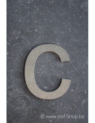 Lettre C - acier inoxydable de 10 cm de haut (Ari)
