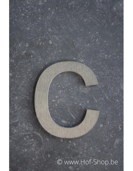 Lettre C - acier inoxydable de 10 cm de haut (Ari)