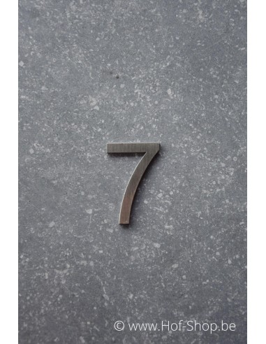 Numéro 7 - acier inoxydable de 5 cm de haut (Ari) - Fin de série