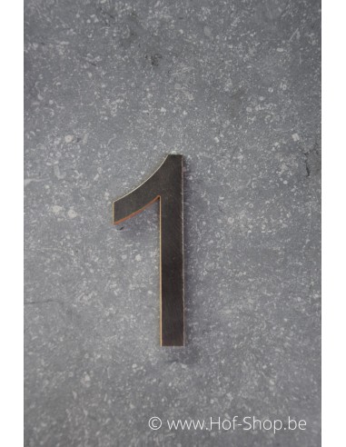 Nummer 1 - cortenstaal 10 cm hoog (Ari)