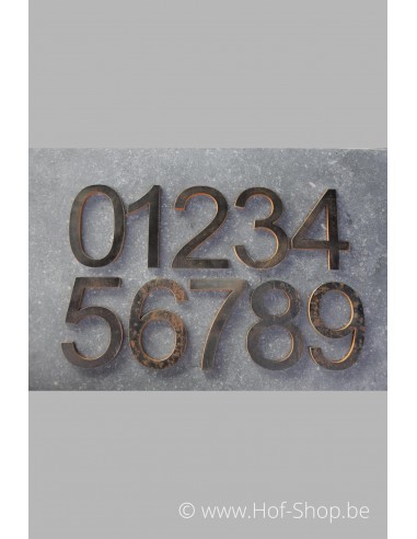 Numéro 5 - acier Corten de 10 cm de haut (Ari)