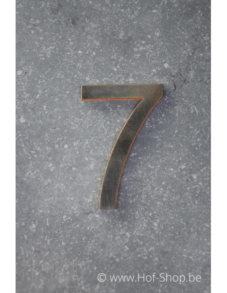 Nummer 7 - cortenstaal 10 cm hoog (Ari)