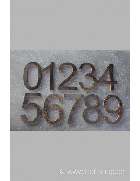 Huisnummers - cortenstaal 10 cm hoog (Ari)