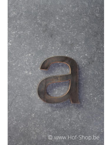 Lettre a - acier Corten de 10 cm de haut (Ari)