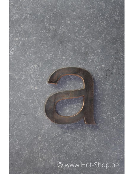 Letter A - cortenstaal 10 cm hoog (Ari)