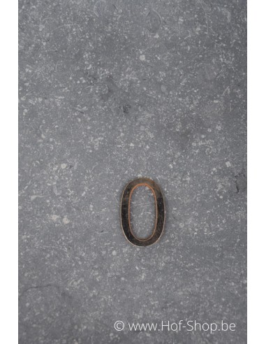Numéro 0 - acier Corten de 5 cm de haut (Ari)