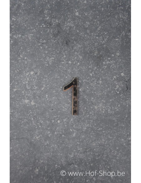 Numéro 1 - acier Corten de 5 cm de haut (Ari)