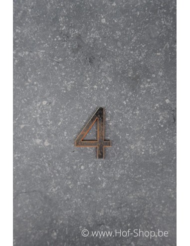 Numéro 4 - acier Corten de 5 cm de haut (Ari)