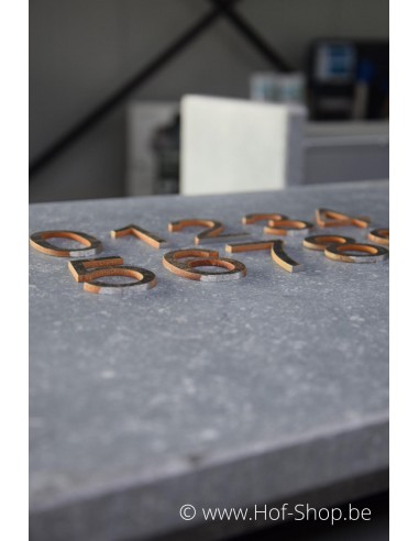 Numéro 6 - acier Corten de 5 cm de haut (Ari)