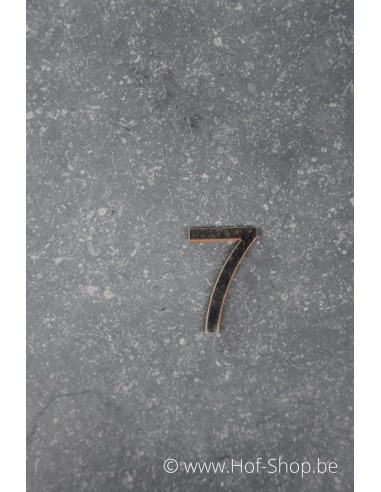 Nummer 7 - cortenstaal 5 cm hoog (Ari)