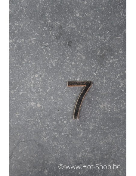 Nummer 7 - cortenstaal 5 cm hoog (Ari)