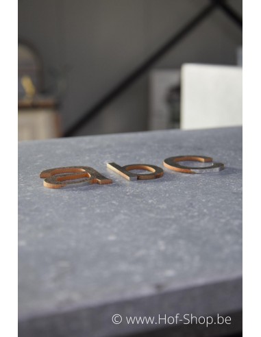 Lettre b - acier Corten de 5 cm de haut (Ari)