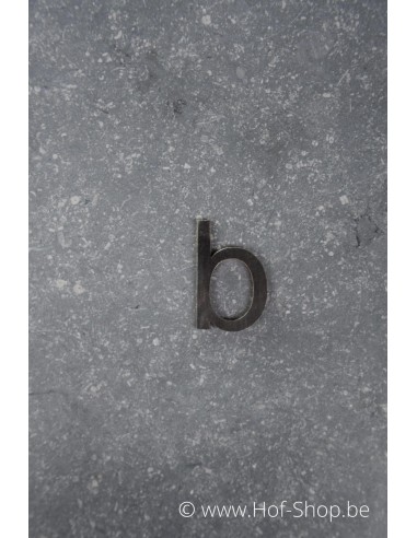Letter B - cortenstaal 5 cm hoog (Ari)