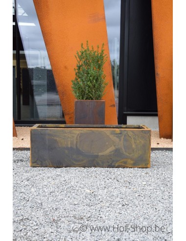 Carrez 120 x 40 x 40 cm - Jardinière Adezz en acier Corten