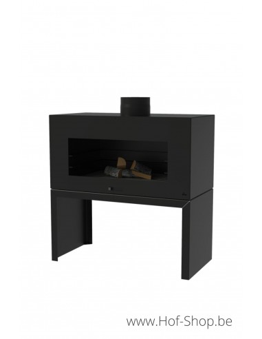 Enok (HR Coating) - cheminée en acier noir
