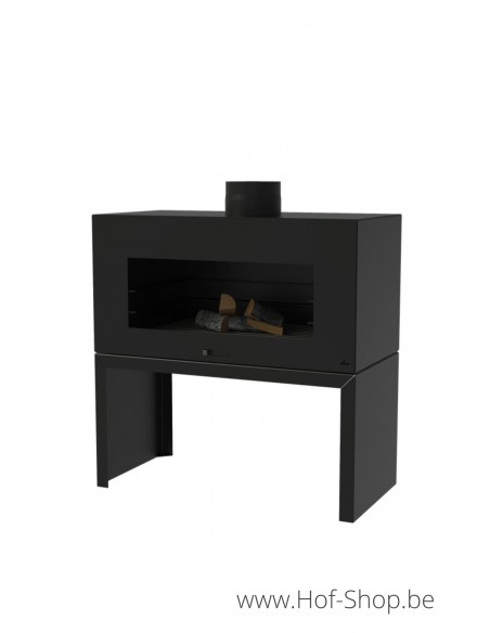 Enok (HR Coating) - cheminée en acier noir