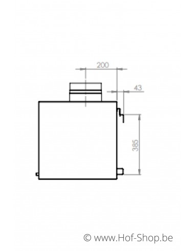 Enok wandmodel (zwart gecoat) - tuinhaard in cortenstaal