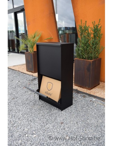 Dropbox Medium Back Door RAL 9005 - boîte à colis ONZO aluminium