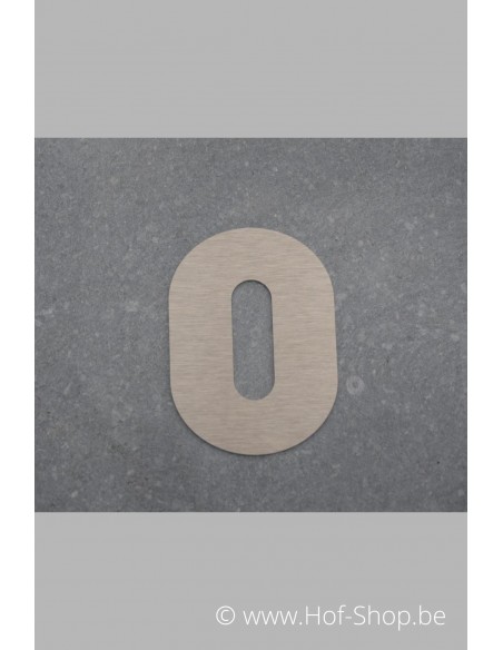 Nummer 0 - inox 7 cm hoog (Bahamas)
