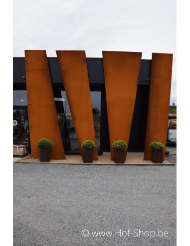 Carrez 40 x 40 x 60 cm - Jardinière Adezz en acier Corten