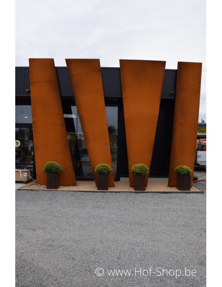 Carrez 40 x 40 x 60 cm - Jardinière Adezz en acier Corten