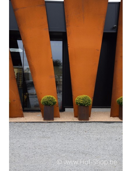 Carrez 40 x 40 x 60 cm - Jardinière Adezz en acier Corten