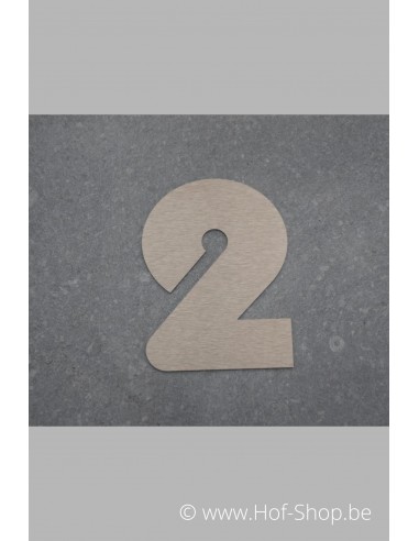 Nummer 2 - inox 7 cm hoog (Bahamas)