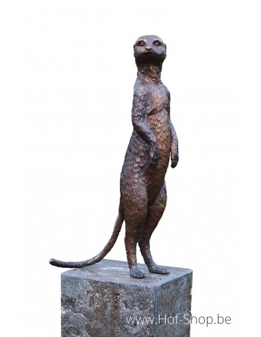 Stokstaartje - bronzen beeld
